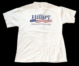 Hillary Clinton Signed Campaign T-Shirt XL Hillary for President Autograph image 2