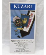 Vintage Israel Jerusalem The World Of Kuzari Business Card 2&quot; X 4&quot; - $29.69