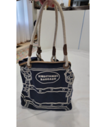 JKC Studios Blue Cotton Canvas Emotional Baggage Tote Bag with Rope Handles - $513.87 MXN