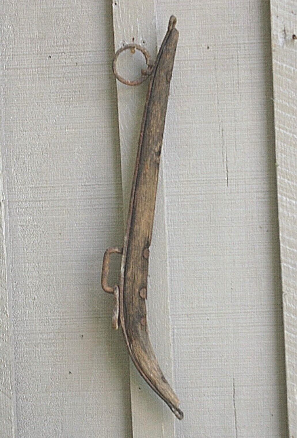 Antique Rustic Wooden Horse Hame Western Country Farm Tool Vintage b - $24.74