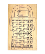 To / From Foldover Basket Card Limited Edition Large Vtg Rubber Stamp 7x... - $19.20