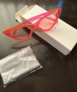 Cat Eye Sunglasses for Women or Men Pink Candy Color Small Frame Trendy NEW - $15.82