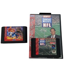 Sega Genesis Lot Sonic Spinball ESPN Sunday Night Football NFL Hedgehog Games - $12.86