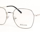 BOLON BJ7055 B16 Negro/Plata Único Raro Gafas 52-19-145mm Italia - $96.98