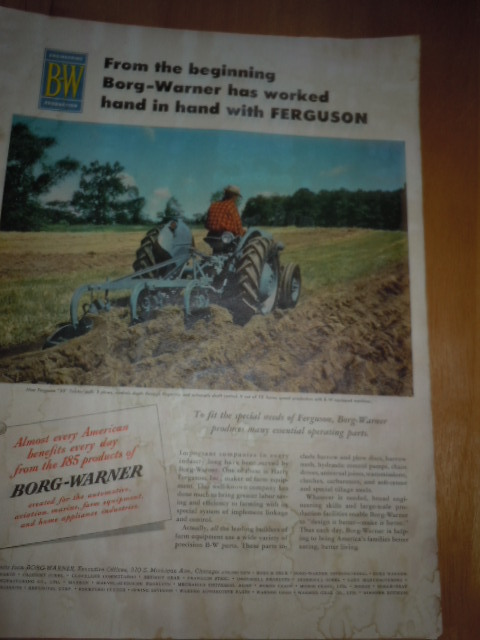 Vintage Borg Warner Print Magazine Ad 1952 - $2.99