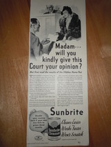 Vintage Sunbrite Cleanser Print Magazine Advertisements 1935 - $6.99