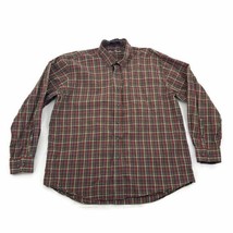 Alan Flusser Mens Button Down Cotton Shirt Long Sleeve Multi-Color Plaid XL - £13.97 GBP