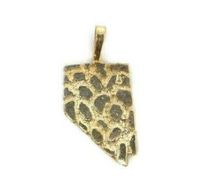 14k Yellow Gold State Nugget 2 Pendant Charm - £158.65 GBP