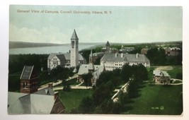 Ithaca New York, Bird&#39;s Eye, Cornell University, Campus, c1910 Antique Pc - £6.30 GBP