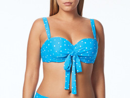 NEW Coco Reef Sea Blue Polka Dot Convertible Five Way Bikini Swim Top 36/38 D - £23.35 GBP