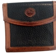  Vintage Dooney &amp; Bourke Black Pebbled Leather Wallet - $24.99