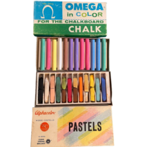 Weber Costello ALPHACOLOR Art Pastels And Omega Chalkboard Chalk Lot See... - $16.88