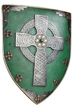 Medieval Decor Wall Sculpture Warriors Shield With Celtic Cross, 18” (dt) F20 - £238.86 GBP