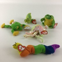 Ty Teenie Beanies McDonald&#39;s Plush Lot Stuffed Animals Frog Octopus Vintage 90s - £14.60 GBP