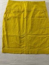 Jules & Leopold Women's Yellow Rear Zip & Slit Pull-On Skirt Size 8 Waist 30" image 6