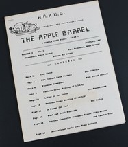 Vintage Haaug Houston Area Apple Users Grough Apple Barrel Bulletin Vol 4 No 1 - £10.78 GBP