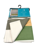 Cotton Chic Shower Curtain 100% Cotton Striped Green Yellow White Stripe... - $18.78