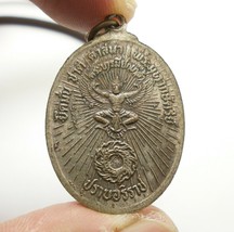 Lp Ear Coin Blessed In 1977 Back Garuda Krut Thai Amulet Protect Lucky Pendant - £39.03 GBP