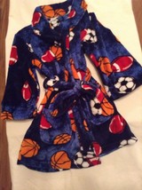 Boys Size XS Cherokee robe sports plush long sleeve sports blue New - $21.99