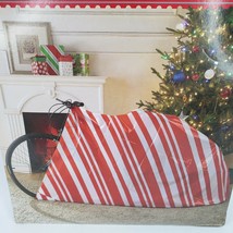 Giant Gift Bag for Jumbo Christmas Gifts 42x18x80 Plastic Sack w/ Tag Red White - £7.03 GBP