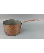 Antique Handmade French Copper Sauce Pan Tin Lining Dovetailed Large 9&quot; - £202.08 GBP