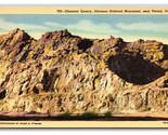 Dinosaur National Monument Fossil Bone Quarry Vernal UT UNP Linen Postca... - $3.91