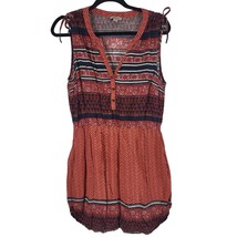 Lucky Brand Dress M Womens Sleeveless Midi Pockets Multicolor Lined Pullover - £19.13 GBP