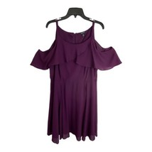 Torrid Womens Dress Adult Size 20 Purple Maroon Cold Shoulder Knee Length - £29.26 GBP