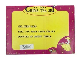 Childs China Tea Set Christmas Pattern Mini Tree Bear Toys Cup Saucer Plate - £15.53 GBP