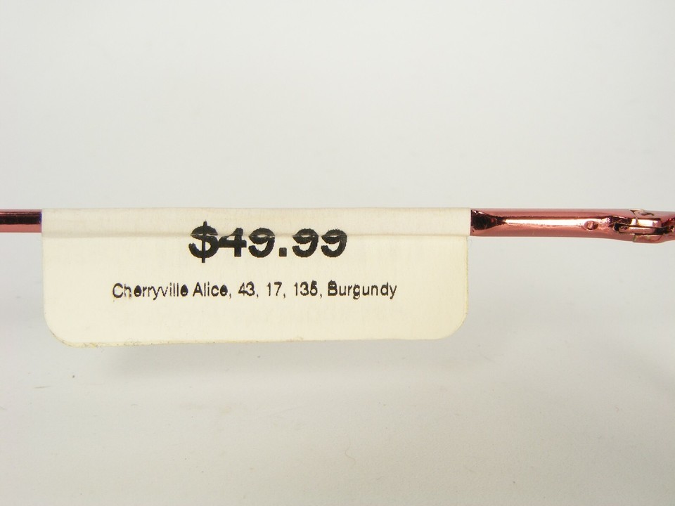 NEW W/ TAG Cherryville Alice S. Satin Burgundy EYEGLASSES GLASSES 43-17-135mm Item image 8