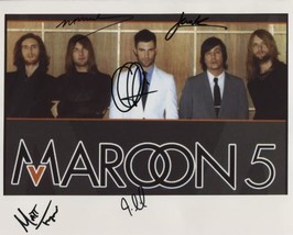 Maroon 5 (Band) FULLY SIGNED 8&quot; x 10&quot; Photo + COA Lifetime Guarantee - £115.34 GBP