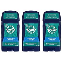 Tom&#39;s of Maine Long-Lasting Aluminum-Free Natural Deodorant for Men, Mountain Sp - £47.75 GBP