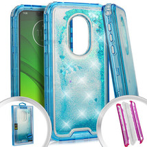 Motorola Moto G7 Play /T-Mobile Revvlry - Hard Hybrid Blue Waterfall Liquid Case - £11.77 GBP