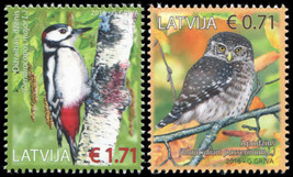 Latvia 2016. Latvian Birds (MNH OG) Set of 2 stamps - £5.67 GBP