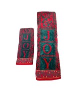 JCPenney Home Collection Holiday JOY Towel Set Red &amp; Green 100% Cotton C... - $23.36