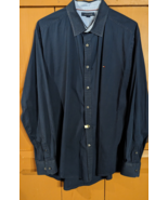 Tommy Hilfiger Men&#39;s Size XL Long Sleeve Heavy Weight Cotton Button-Up S... - £18.93 GBP