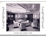 Second Class Drawing Room SS Vestris Lamport &amp; Holt Line Issue DB Postca... - $12.42