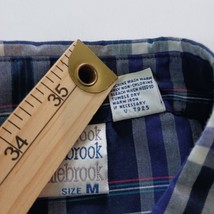 Saddlebrook Button-Down Collar Men's Blue & White Plaid Shirt Short Sleeve Sz M image 4