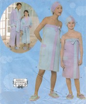 Misses Childs Spa Accessories Head Bath Wrap Robe Slippers Sew Pattern XS-M - $9.99