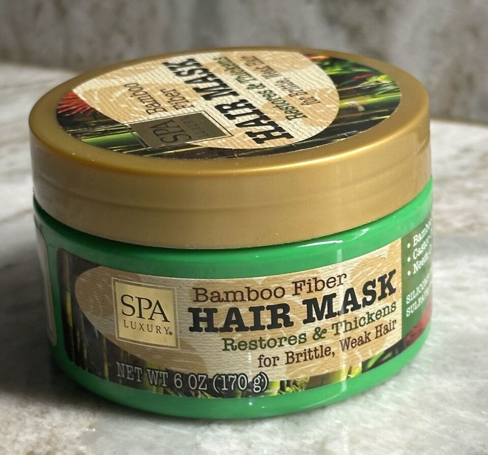 SPA Luxury Bamboo Fiber /Castor Oil/Neem Oil Hair Mask- Brittle Week Hair 6 Oz