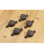 5 CAST IRON BROWN CUP PULLS DRAWER CABINET BIN HANDLES RUSTIC *DIFFERENT... - $264.54 MXN