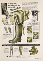1952 Print Ad United States Rubber Bar-Flex Fishing Boots &amp; Waders New York,NY - £14.74 GBP