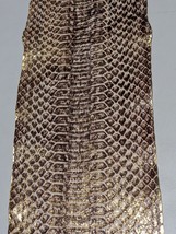 Antique Metallic Brush Genuine Snakeskin Snake Skin Leather Craft Supple... - $19.00