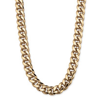 PalmBeach Jewelry Men&#39;s Goldtone Curb-Link 10.5 mm Necklace Chain 30&quot; - £35.82 GBP