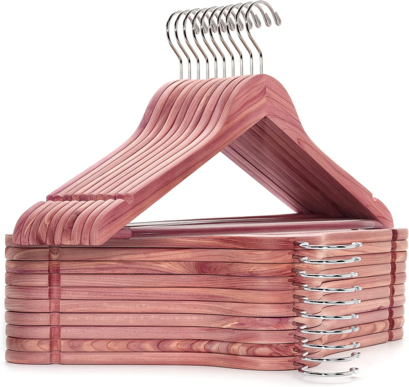 American Red Cedar Hangers 30 Pack Smooth Finish Wood Coat Hangers Suit Shirt - $67.78