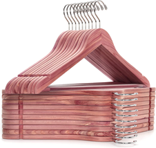 American Red Cedar Hangers 30 Pack Smooth Finish Wood Coat Hangers Suit Shirt - £53.02 GBP