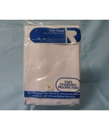 Vintage NOS 2 Dan River  White Standard 20&quot; x 26&quot; Pillowcases USA - $7.69