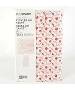 IKEA Gulsparv Crib Duvet Cover/Pillowcase Lingonberry Patterned 004.430.... - £16.82 GBP
