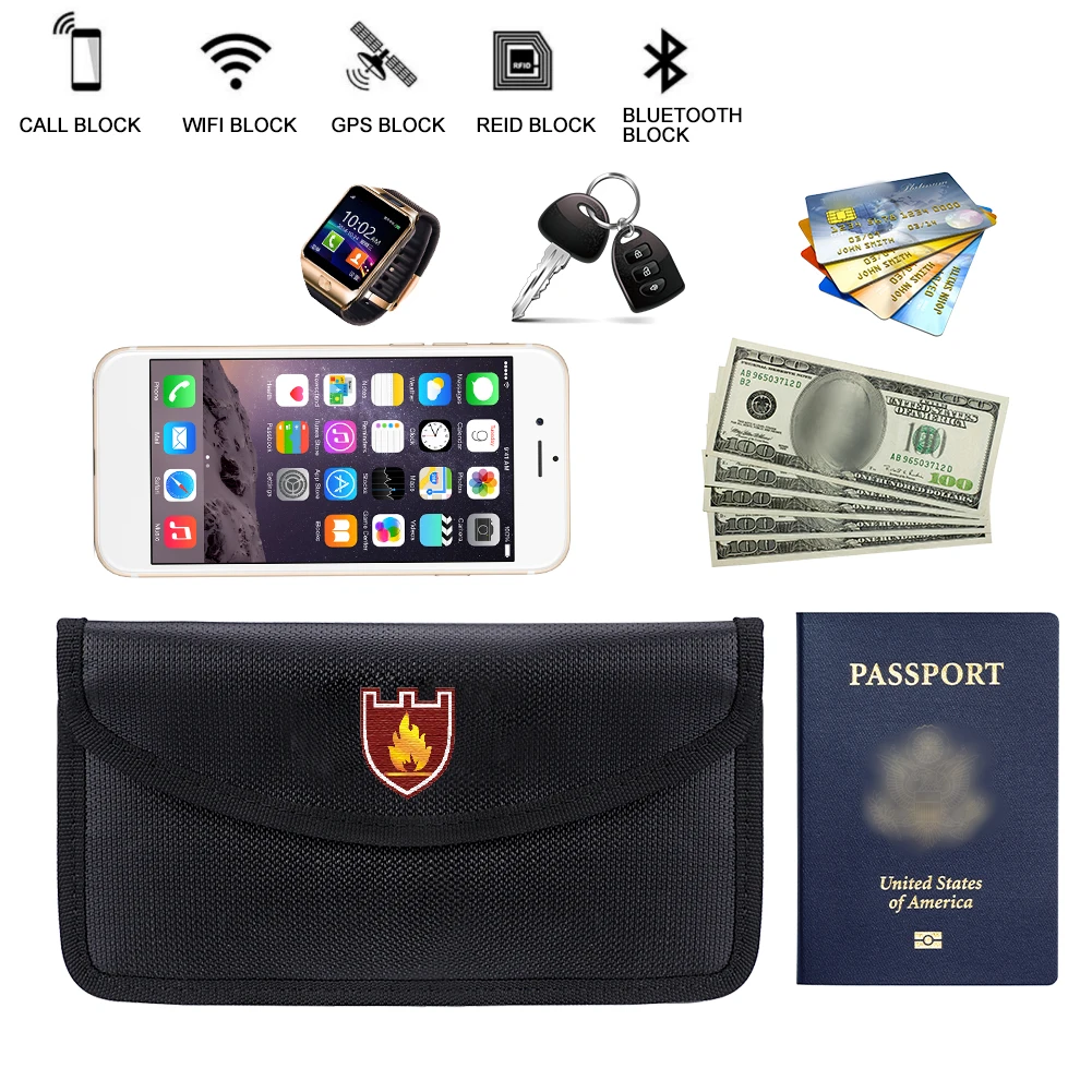 Kit anti signal interference package fireproof document bags for money jewelry etc thumb155 crop