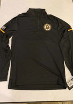 Adidas Sz S Small NHL Boston Bruins 1/4 Zip Long sleeve training jacket Men&#39;s - £38.63 GBP